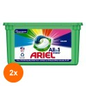Set 2 x Detergent Capsule Ariel All in One PODS Color, Cold Boost, 37 Spalari
