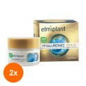 Set 2 x Crema pentru Ten de Zi Antirid, cu Acid Hialuronic, Gold Elmiplant, 50 ml