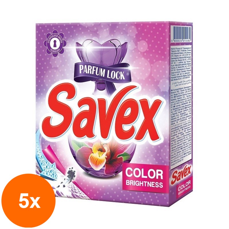 Set 5 x Detergent Automat Savex 300 g, Color