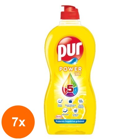 Set 7 x Detergent de Vase Pur Lemon, 450 ml...