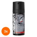 Set 3 x Deodorant Spray Denim Black, 150 ml