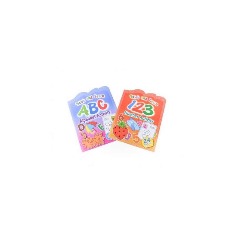 Caiet de Colorat A4 ABC cu 24 Abtibilduri