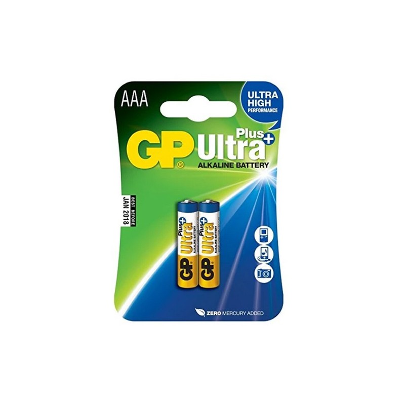 Set Baterii Alcaline AAA R3, GP Ultra Plus, 2 Bucati