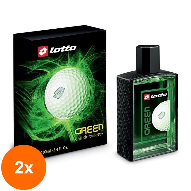 Set 2 x 100 ml Apa de Toaleta Lotto Green Power