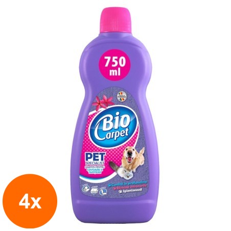 Sada 4 x Šampón na koberce Biocarpet Odour Control, 750 ml...