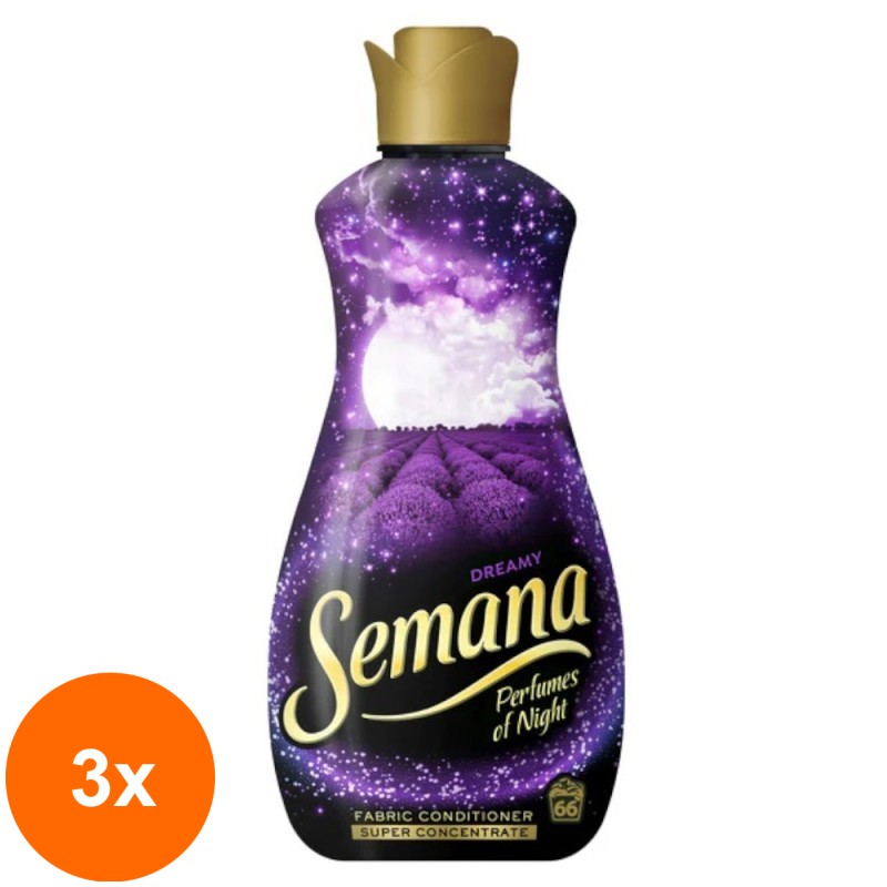 Set 3 x Balsam de Rufe Superconcentrat Semana Perfumes of Night Dreamy, 66 Spalari, 1.65 l