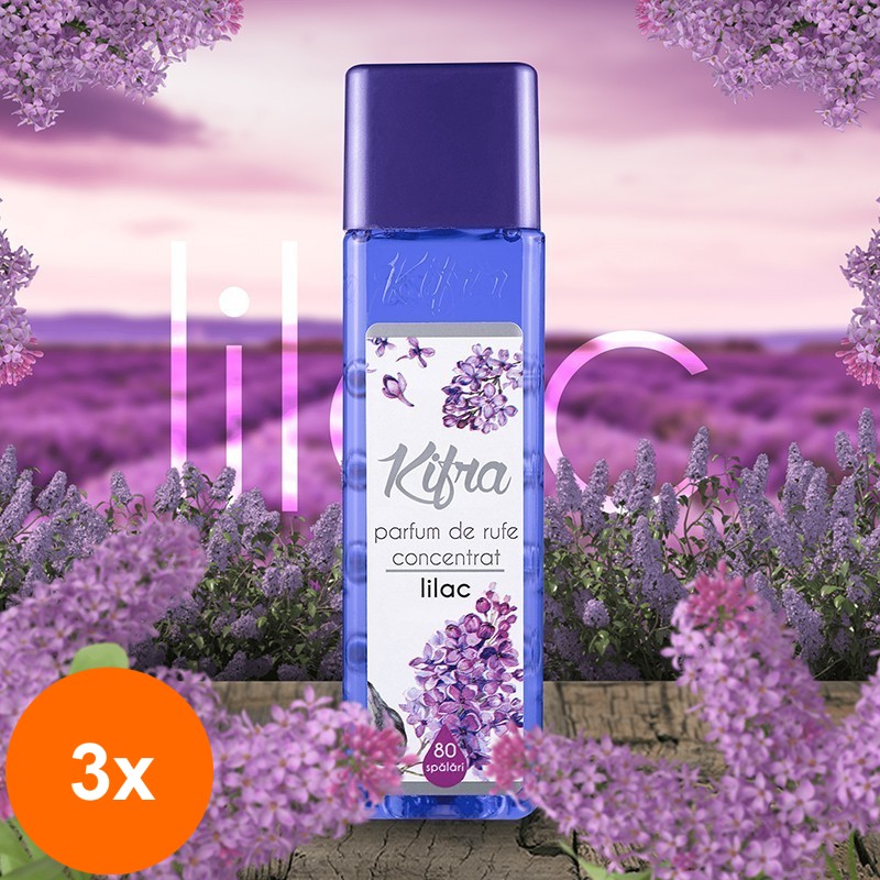 Set 3 x Parfum de Rufe Kifra Liliac, 80 Spalari, 200 ml