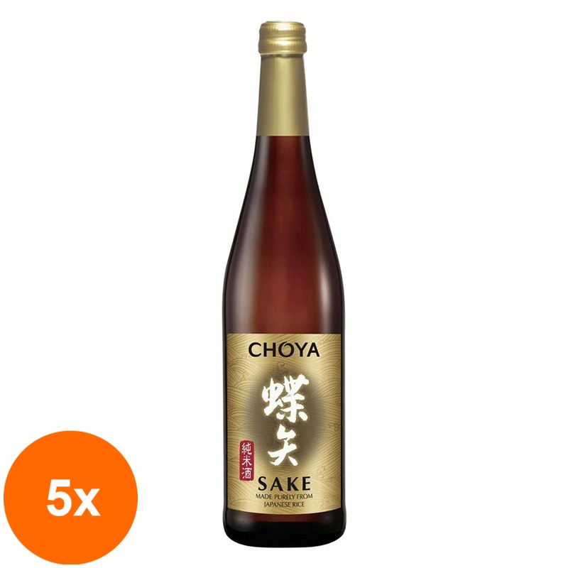 Set 5 x Bautura Alcoolica Sake Choya 14,5% Alcool 0.75 l