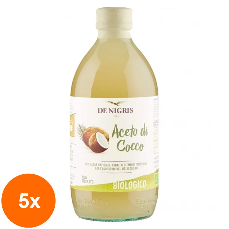Set 5 x Otet de Cocos Bio De Nigris, 500 ml