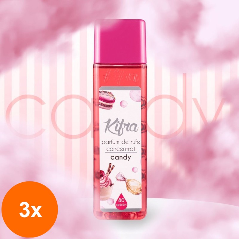 Set 3 x Parfum de Rufe Kifra Candy, 80 Spalari, 200 ml