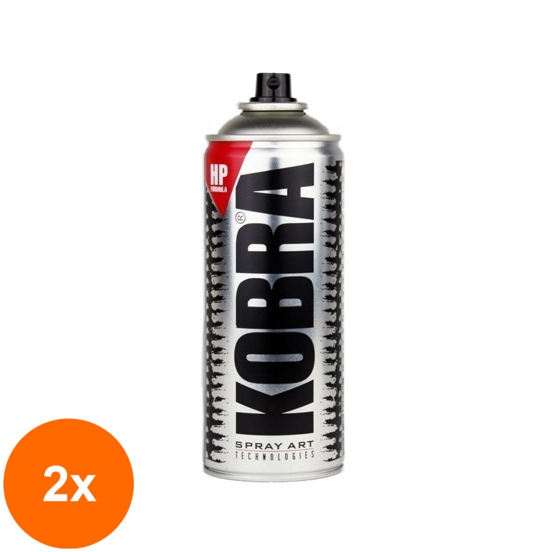 Set 2 x Vernis Spray Acrilic Lucios Kobra HP - 400 ml