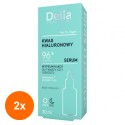 Set 2 x Ser pentru Fata si Decolteu Delia Cosmetics, cu Acid Hialuronic, 30 ml