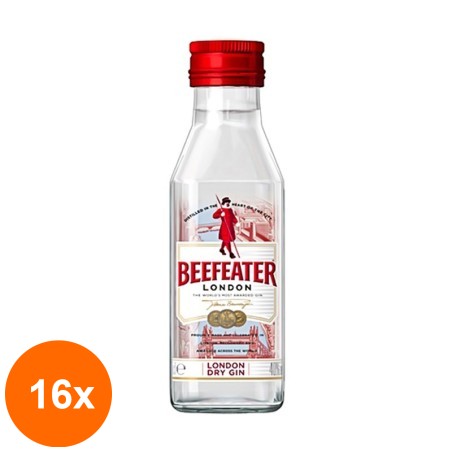 Set 16 x Gin Beefeater London Dry Gin 40%, 50 ml...