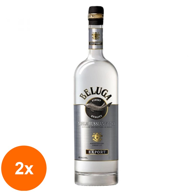 Set 2 x Vodka Beluga Noble, 40%, 1.75l