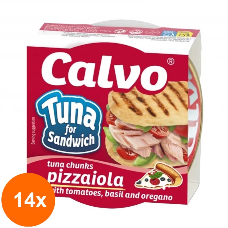 Set 14 x Ton pentru Sandvis Pizzaiola Calvo, 142 g