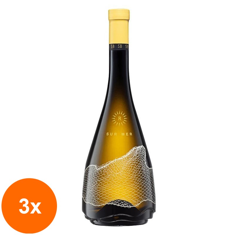 Set 3 x Vin Alb Rasova Sur Mer Chardonnay, Sec, 0.75 l