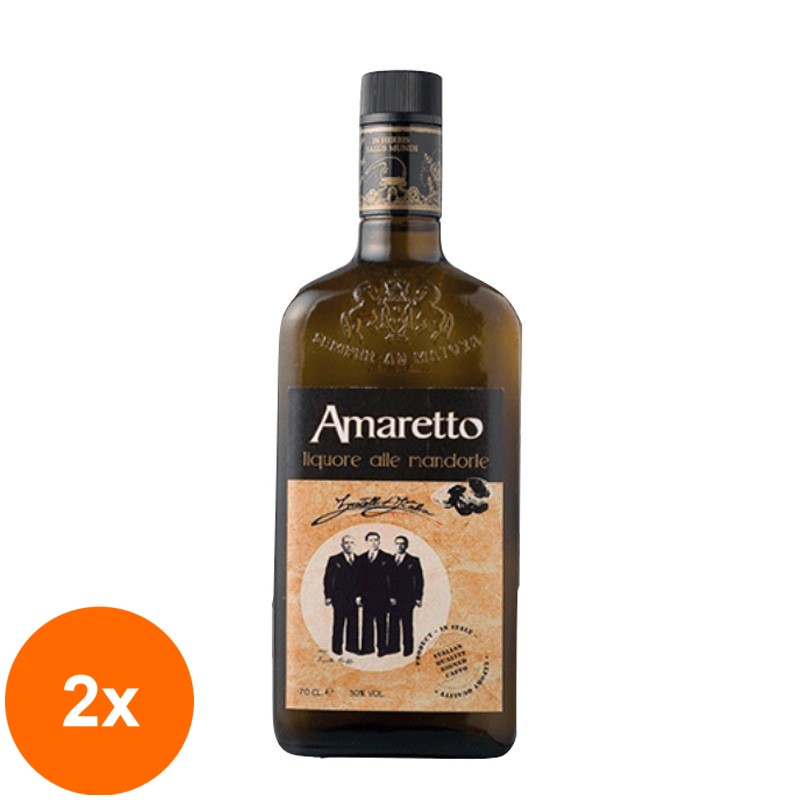 Set 2 x Amaretto Caffo 30% Alcool, 0.7 l