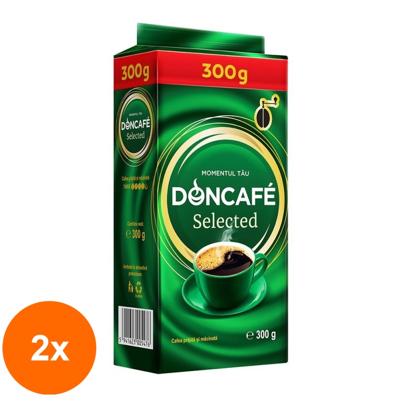 Set 2 x Cafea Macinata Doncafe Selected, 300 g