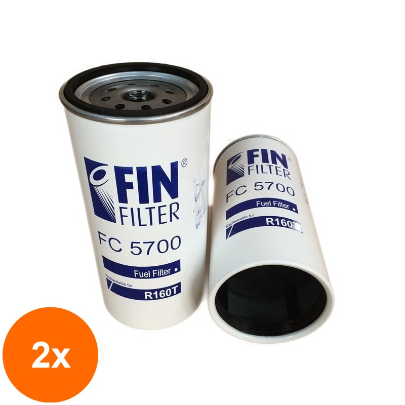 Set 2 x Filtru Combustibil FC5700 220 mm lung., Infiletabil, FIN-FILTER