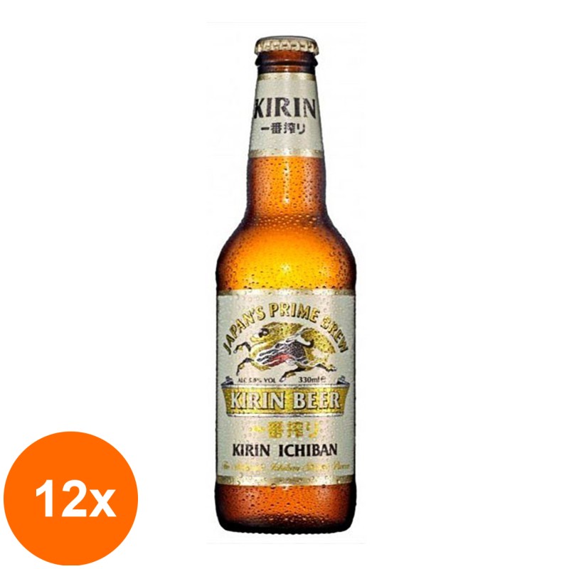 Set 12 x Bere Blonda Kirin Ichiban 5% Alcool, 0.33 l