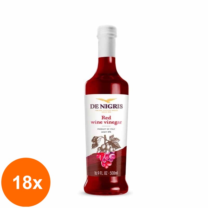 Set 18 x Otet din Vin Rosu De Nigris 6% 500 ml