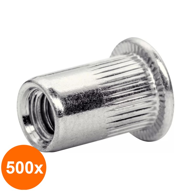 Set 500 x Piulite-nit Standard Aluminiu-M 5 x 12