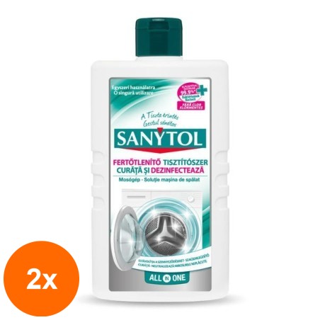 Set 2 x Dezinfectant pentru Masina de Spalat Sanytol 250 ml...