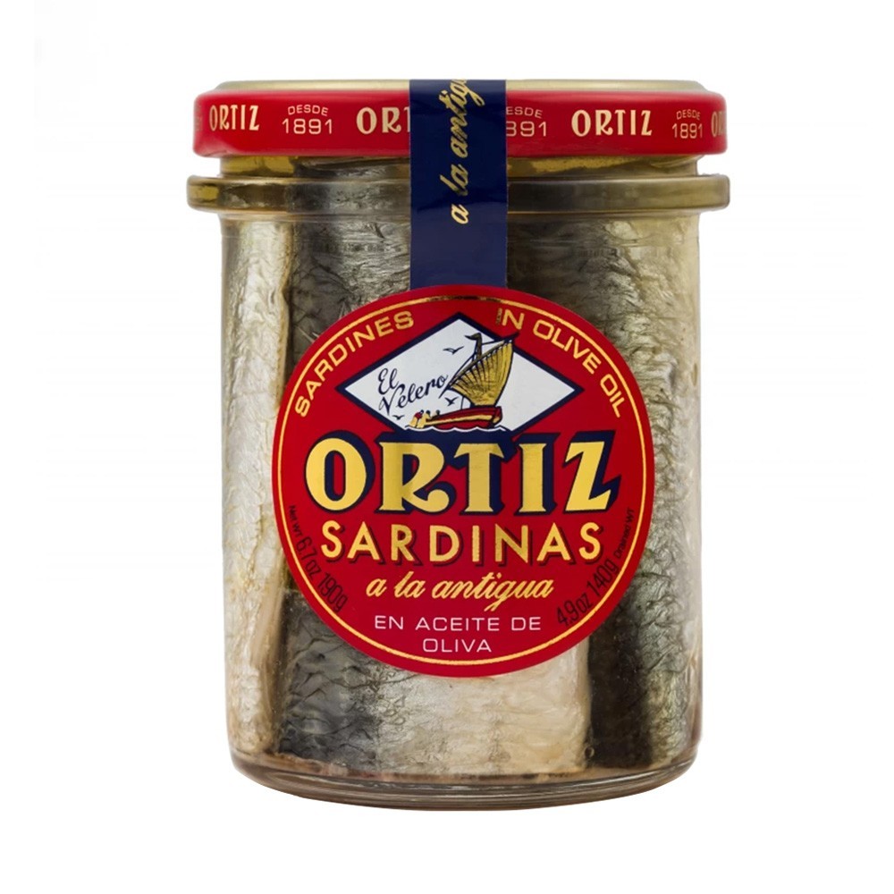 Set 5 x Sardine in Ulei de Masline A La Antigua Ortiz, Borcan, 190 g
