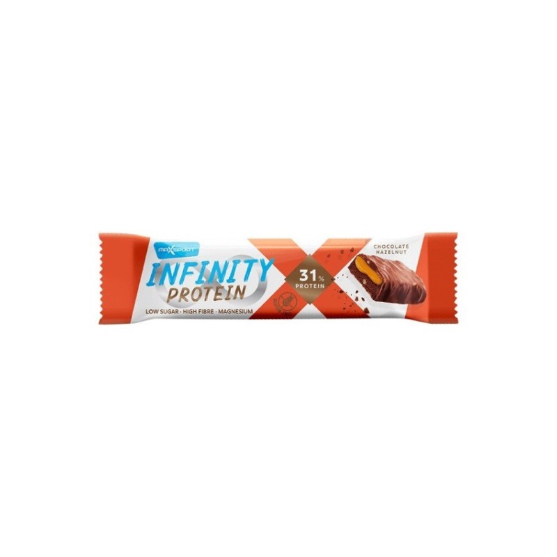 Baton Proteic Infinity Protein cu Ciocolata si Alune, 55 g, Max Sport
