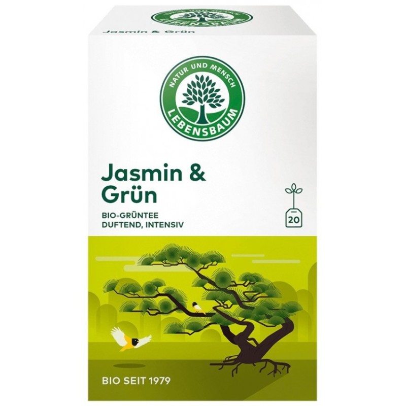 Ceai BIO Verde cu Iasomie, 30 g, Lebensbaum