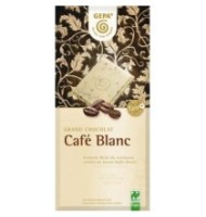 Ciocolata Alba BIO cu Cafea Cafe Blanc, 100 g, Gepa