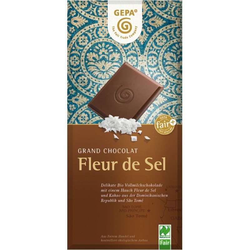 Ciocolata BIO cu Lapte si Sare, 100 g, Gepa