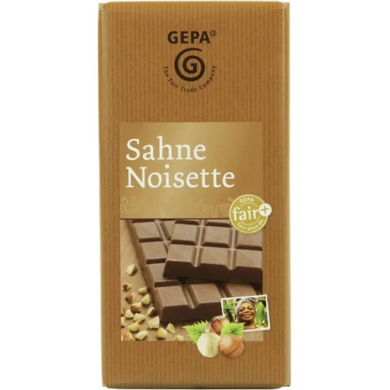 Ciocolata cu Frisca si Alune 100 g, Gepa