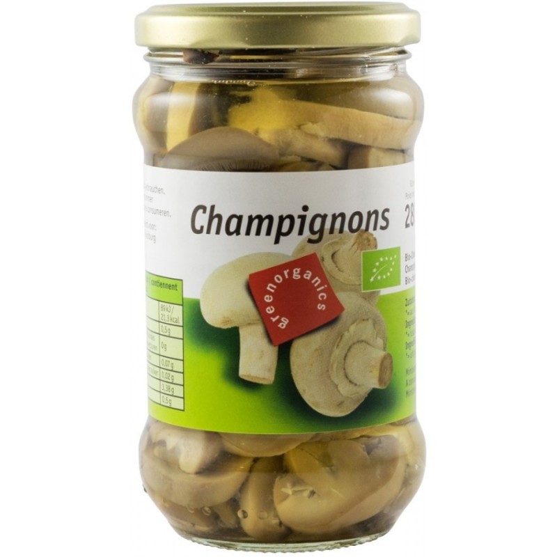 Ciuperci Champignon BIO, 280 g / 170 g, Green Organics