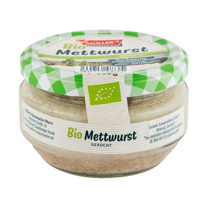 Specialitate BIO din Carne de Porc si Condimente, 160 g, Muller's Hausmacher Wurst