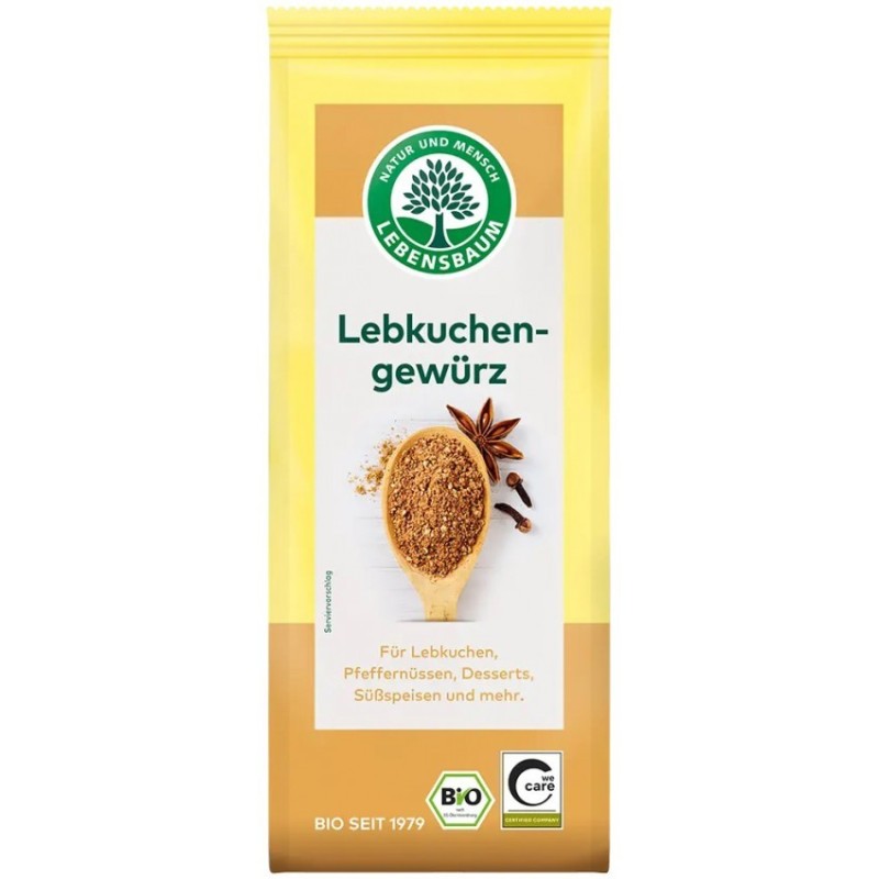 Amestec de Condimente BIO pentru Turta Dulce, 50 g, Lebensbaum
