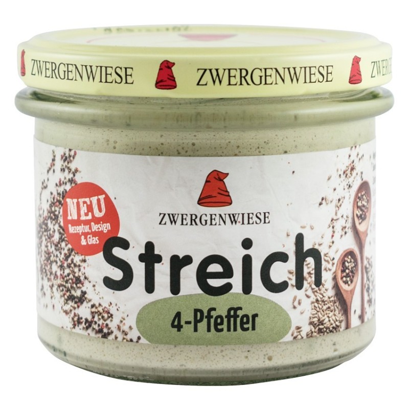 Crema Tartinabila BIO Vegetala cu 4 Sortimente de Piper, 180 g, Zwergenwiese