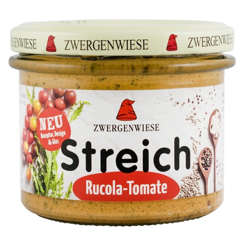 Crema Tartinabila BIO Vegetala cu Rosii si Rucola, 180 g, Zwergenwiese