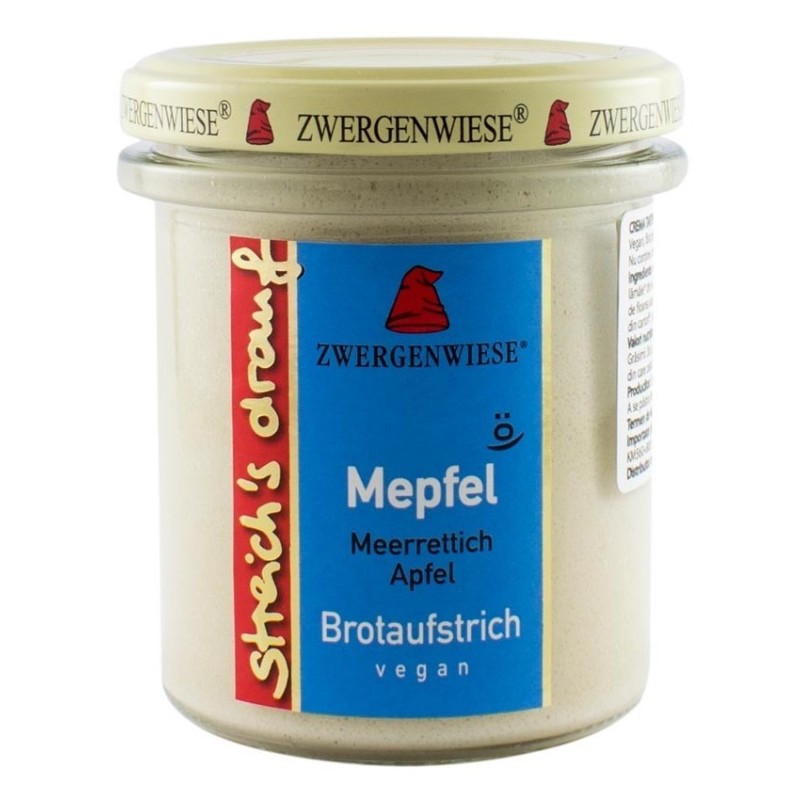 Crema Tartinabila BIO Vegetala, Mepfel, 160 g, Zwergenwiese