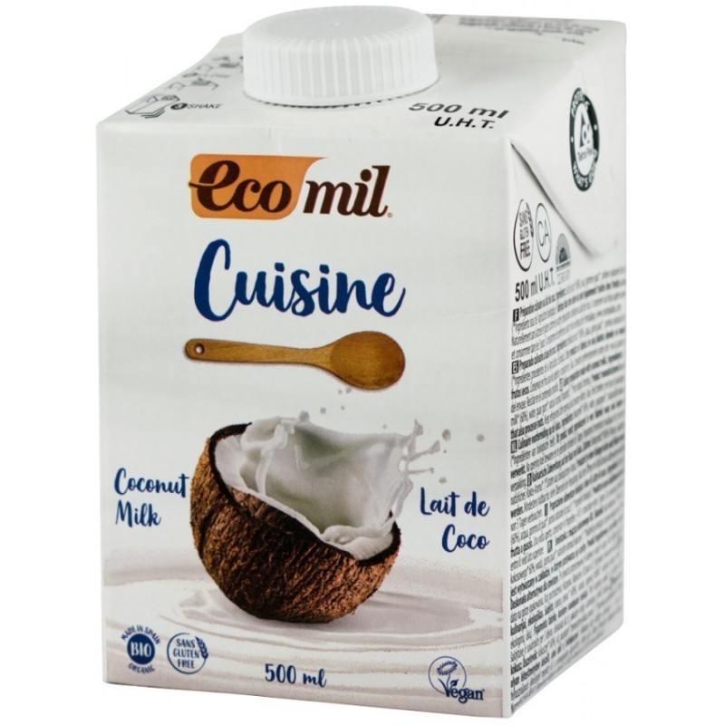 Crema Vegetala BIO pentru Gatit din Cocos Natur, 500 ml, Ecomil Cuisine