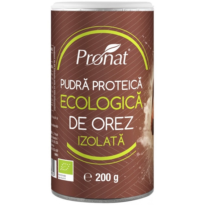 Pudra Proteica BIO de Orez Izolata, 200 g, Pronat