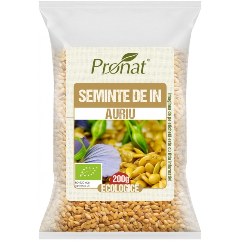 Seminte de In Aurii BIO, 200 g, Pronat