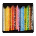 24 Creioane Colorate fara Lemn, Cutie Metal, Craciun Magic