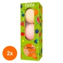 Set 2 x 3 Bombe Efervescente Baie Delia Cosmetics Dairy Fun, cu Pepene, Portocale si Fructe de Padure