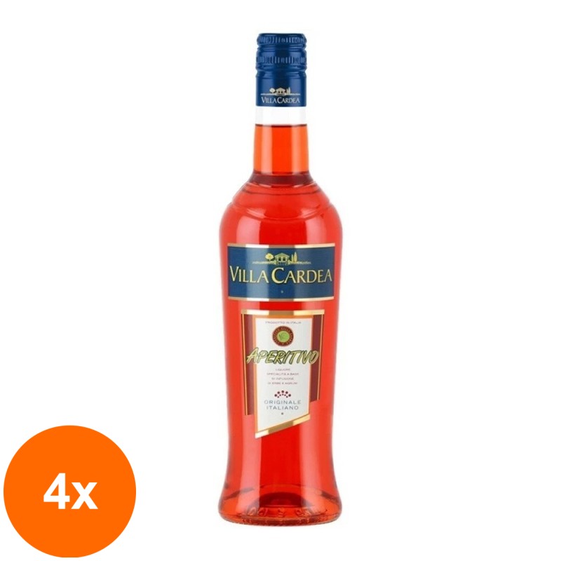 Set 4 x Aperitiv Rosu Villa Cardea 11% Alcool, 0.7 l