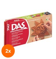 Set 2 x Pasta de Modelaj DAS - Terracotta - 1 kg