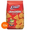 Set 12 x Biscuiti Sarati Croco Crackers Sare 100 g