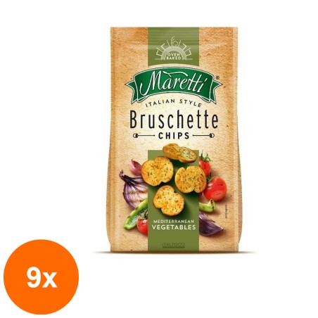 Set 9 x Bruschette Maretti cu Aroma Mediterranean Vegetables 70 g...