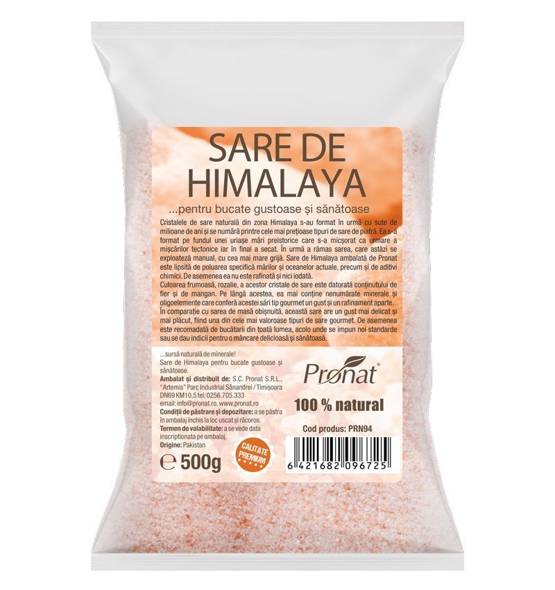 Set 4 x Sare de Himalaya de Masa, 500 g, Pronat