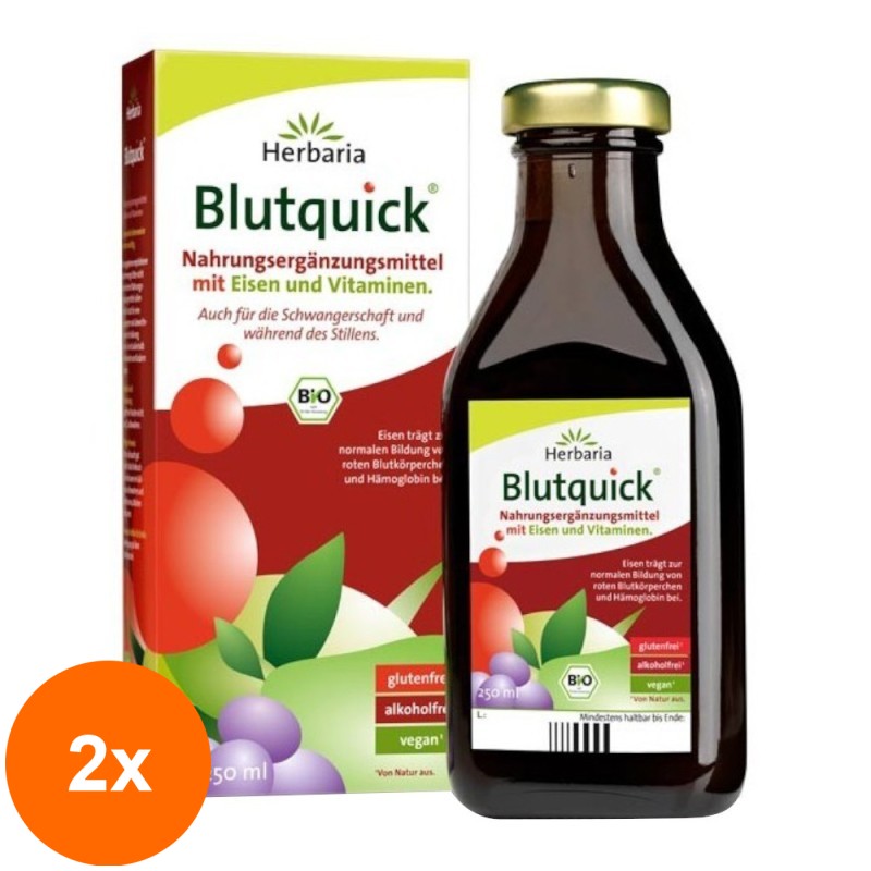 Set 2 x Supliment Alimentar Blutquick Herbaria, 250 ml